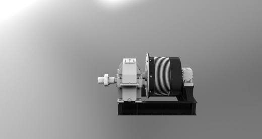 3款卷扬机3d图纸 卷筒卷线机绞盘机 钢丝绳卷线机、卷扬机3d模型缩略图