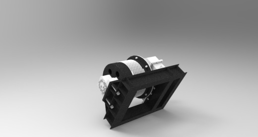 3款卷扬机3d图纸 卷筒卷线机绞盘机 钢丝绳卷线机、卷扬机3d模型缩略图