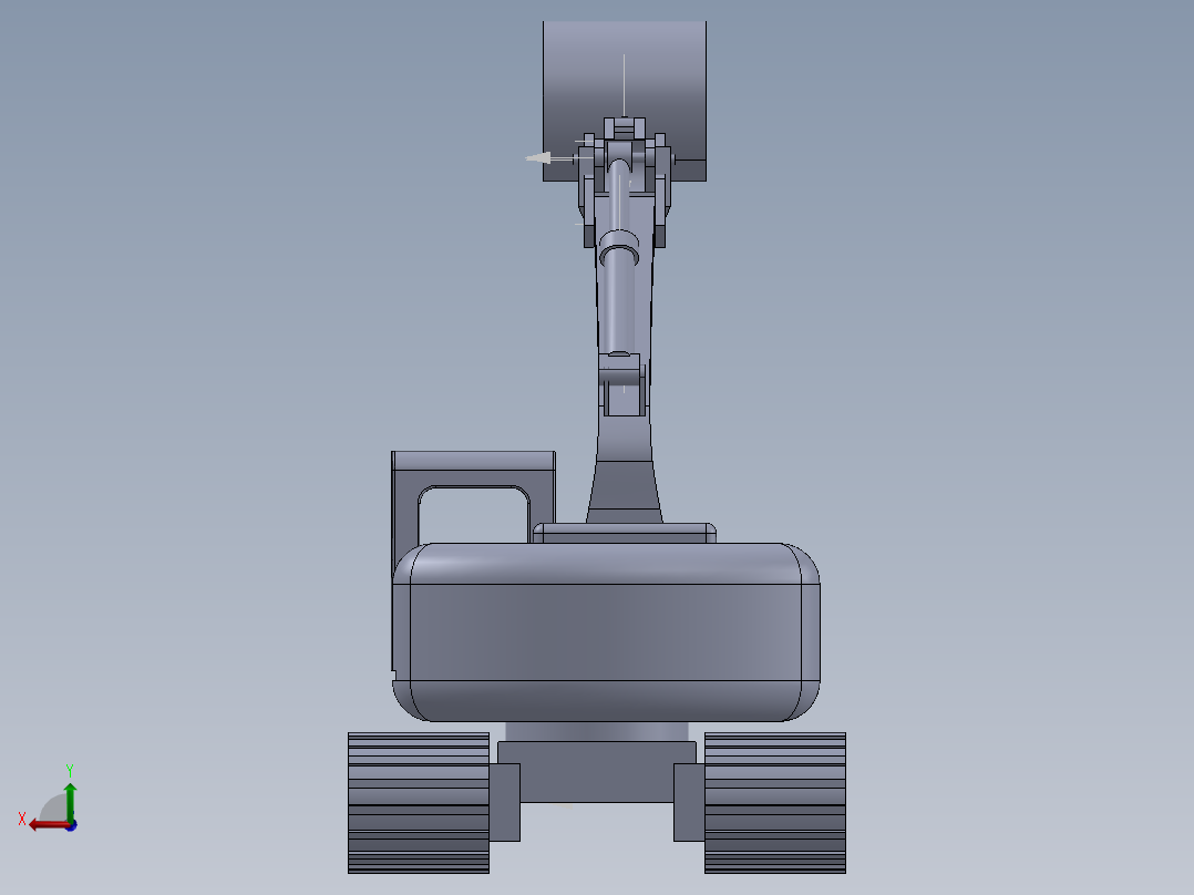 猫式挖掘机后视图