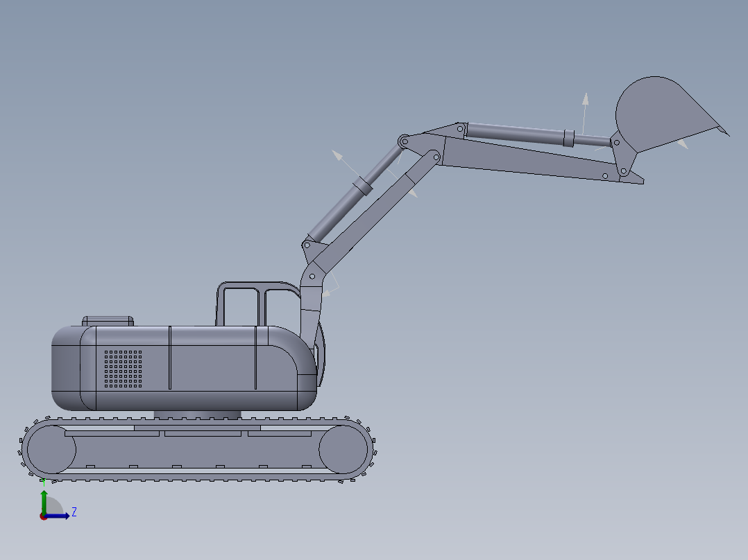 猫式挖掘机左视图
