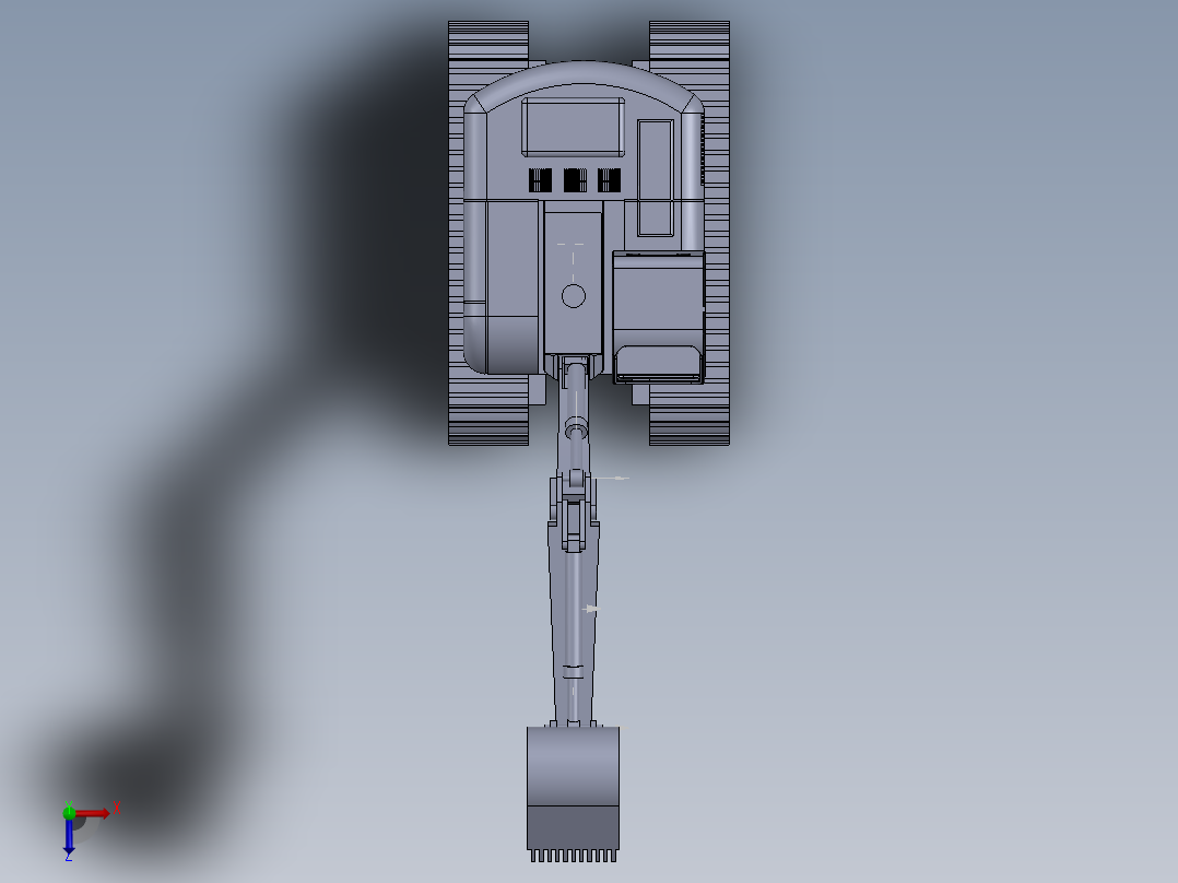 猫式挖掘机俯视图