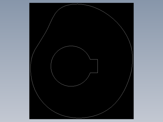 CAD格式机械制图二维100例练习-06 凸轮