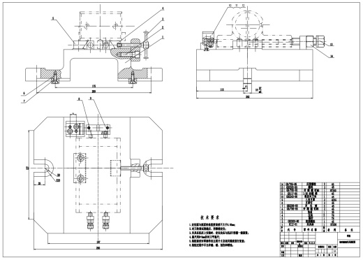 开合螺母下座（对合螺母座）体加工工艺及夹具设计【铣两端侧面】CAD+说明书缩略图