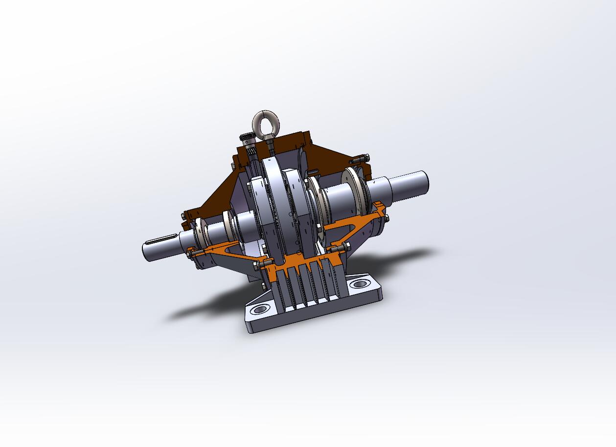 JX604-两级 二级行星齿轮减速器设计三维建模含CAD图纸