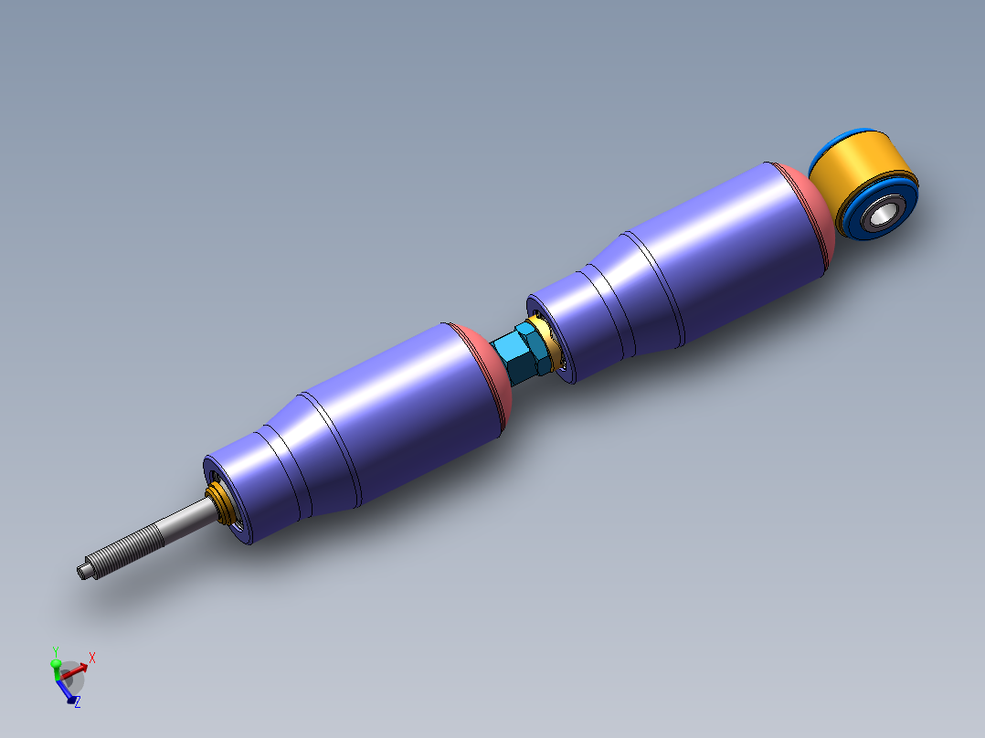 二级汽车减震器设计含三维SW模型+CAD图纸+说明书