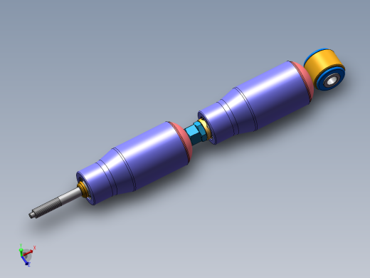 二级汽车减震器设计含三维SW模型+CAD图纸+说明书