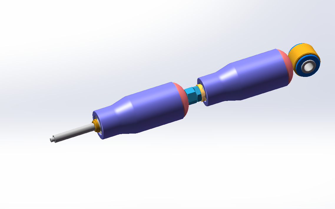 二级汽车减震器设计含三维SW模型+CAD图纸+说明书