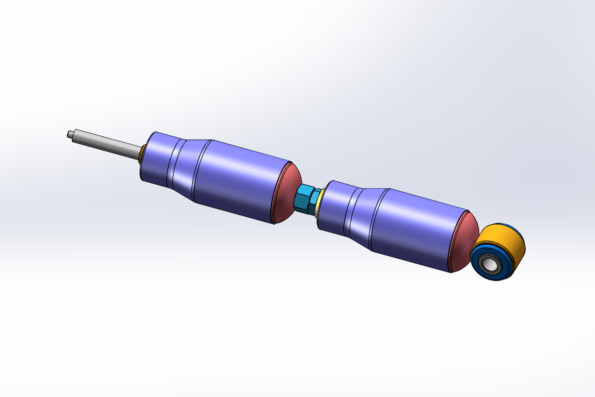 二级汽车减震器设计含三维SW模型+CAD图纸+说明书
