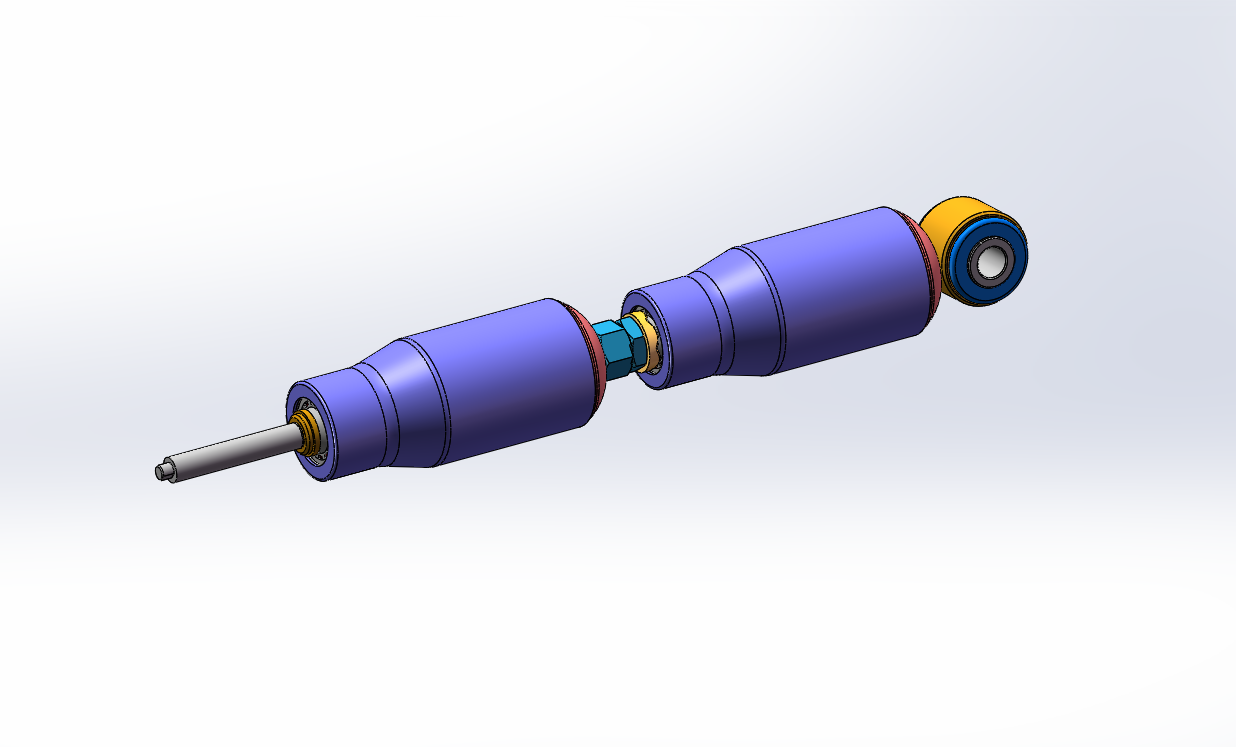 二级汽车减震器设计含三维SW模型+CAD图纸+说明书