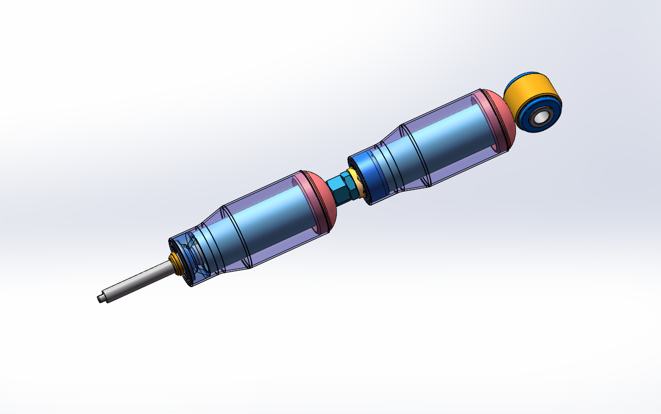 二级汽车减震器设计含三维SW模型+CAD图纸+说明书