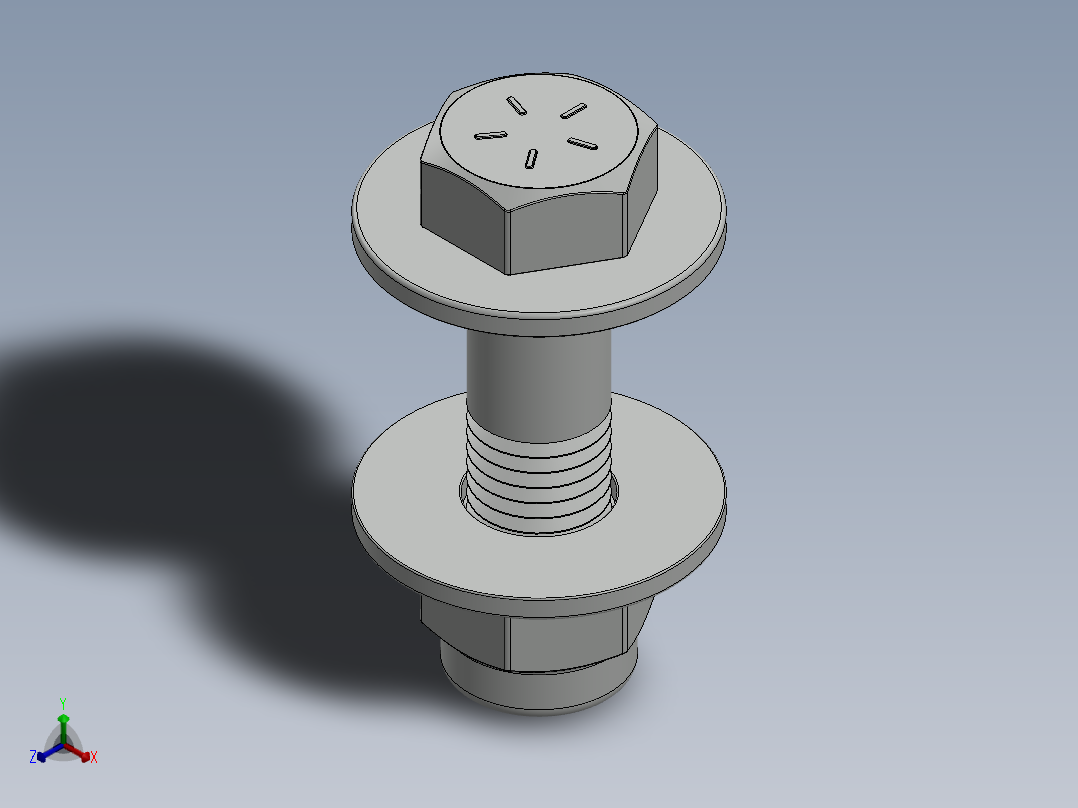 紧固件-0.8750 Bolt Hex主视图