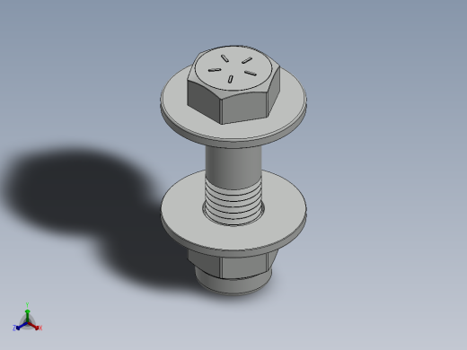 紧固件-0.8750 Bolt Hex正等轴测缩略图