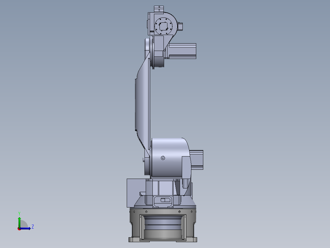 五自由度工业机械手设计【5自由度】【三维SW+15张CAD图纸+说明书】左视图