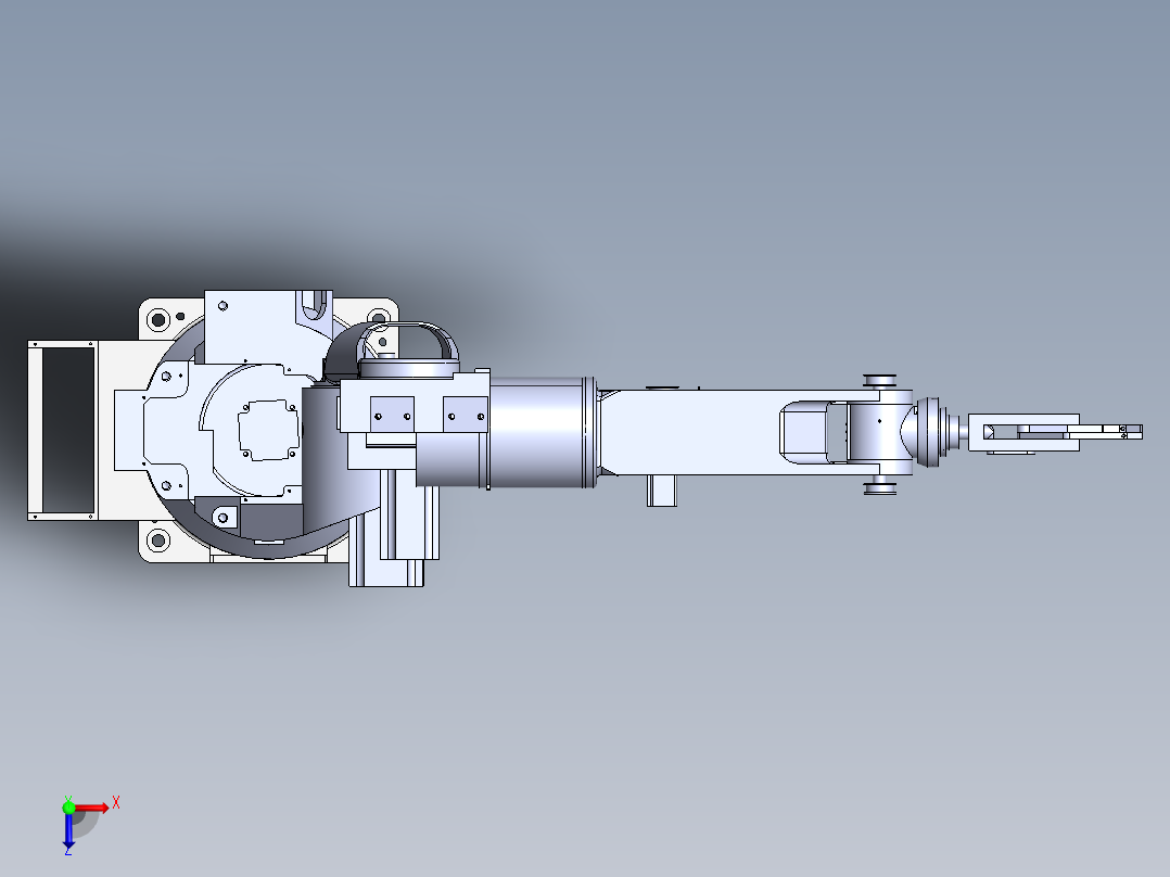 五自由度工业机械手设计【5自由度】【三维SW+15张CAD图纸+说明书】俯视图