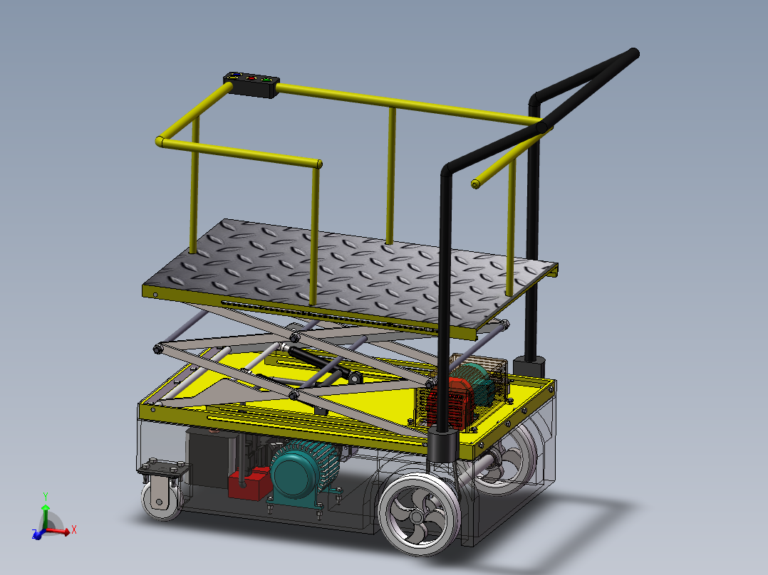 果园水果采摘升降平台的设计【含三维SolidWorks】