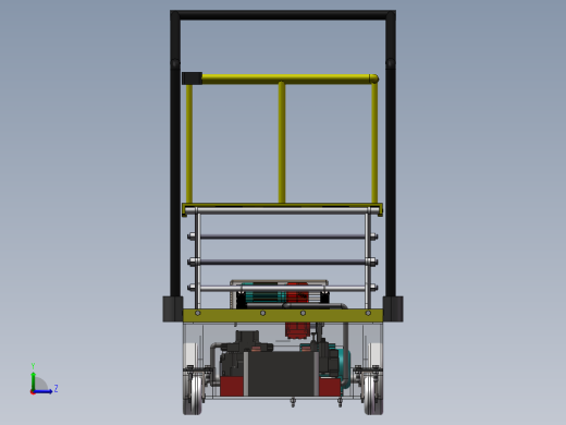 果园水果采摘升降平台的设计【含三维SolidWorks】左视缩略图