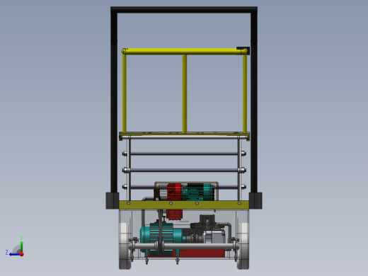 果园水果采摘升降平台的设计【含三维SolidWorks】右视缩略图
