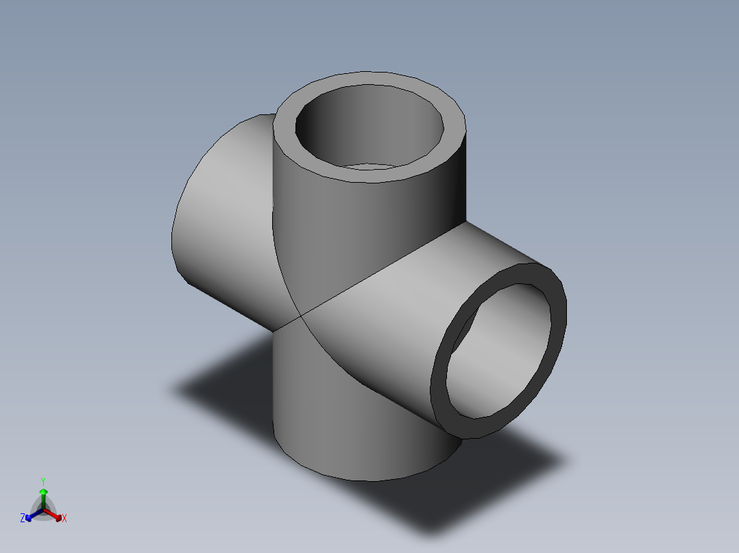PVC管件3正等轴测图
