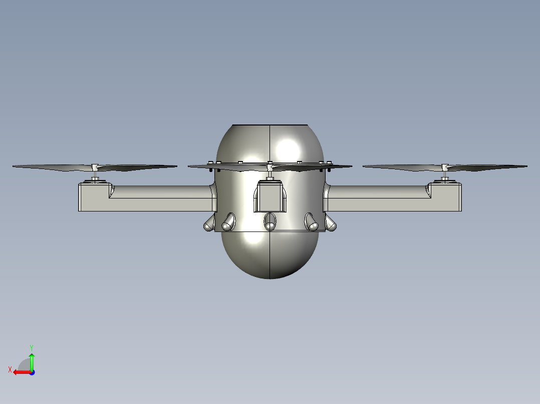 无人水陆两用无人机--igs stp后视图