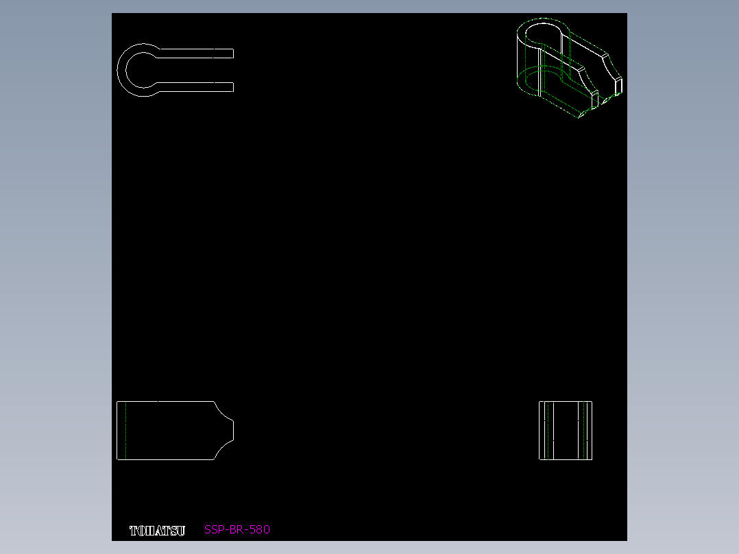 夾鉗附件(螺絲固定座)SSP(G)-2D多系列多零件图纸模型
