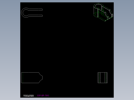 夾鉗附件(螺絲固定座)SSP(G)-2D多系列多零件图纸模型