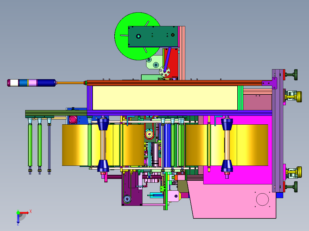 杯型口罩前后段一体机俯视图