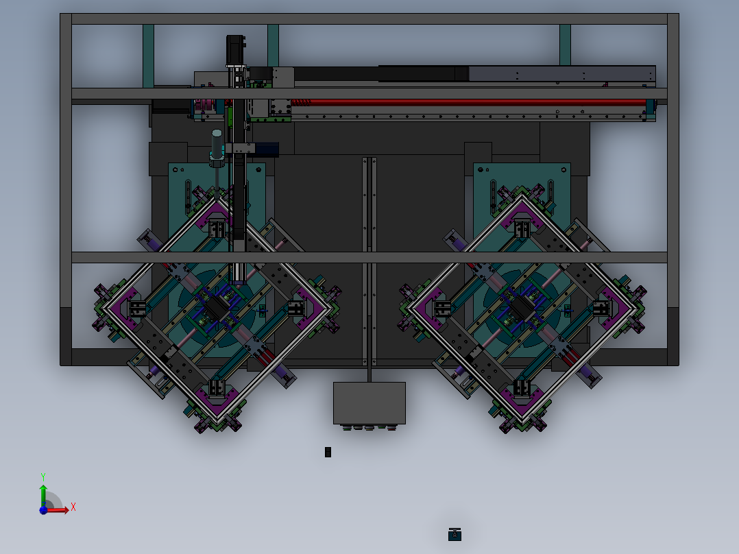 自动焊接机 新款双工位铝框焊接机sw21前视图