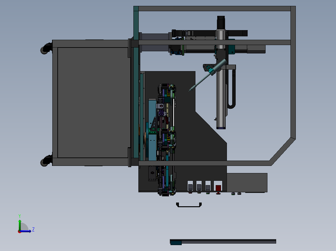 自动焊接机 新款双工位铝框焊接机sw21左视图