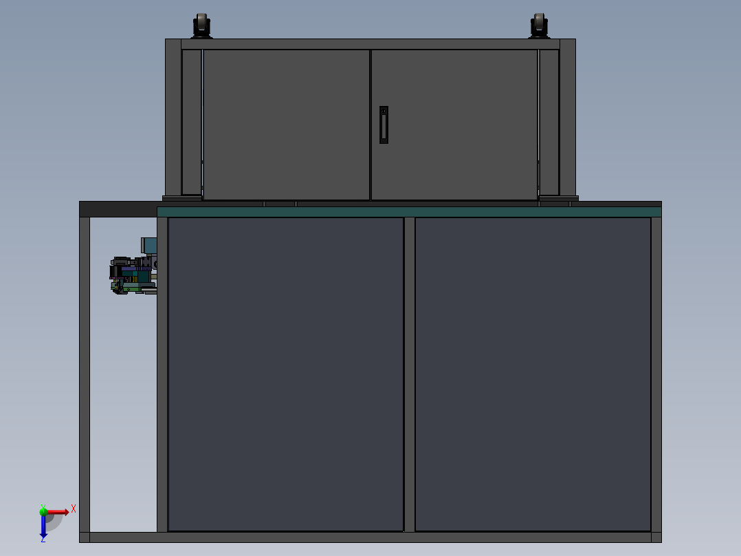 自动焊接机 新款双工位铝框焊接机sw21俯视图