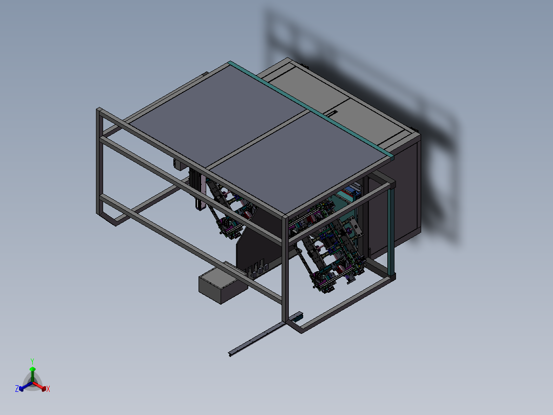 自动焊接机 新款双工位铝框焊接机sw21正等轴测图