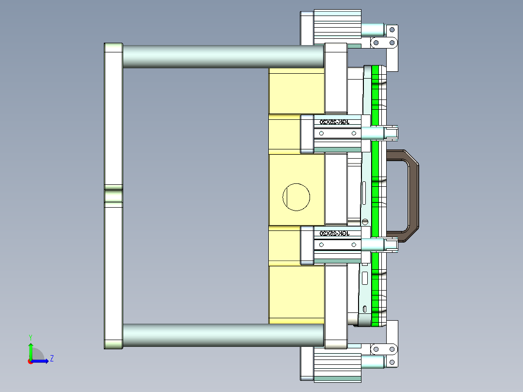 AAPB0-TRIM-笔记本CNC工装夹具三维模型CNC4-0302左视图