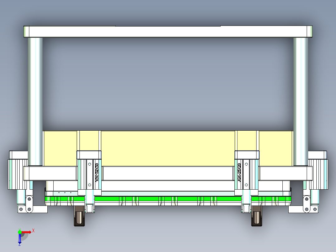 AAPB0-TRIM-笔记本CNC工装夹具三维模型CNC4-0302俯视图