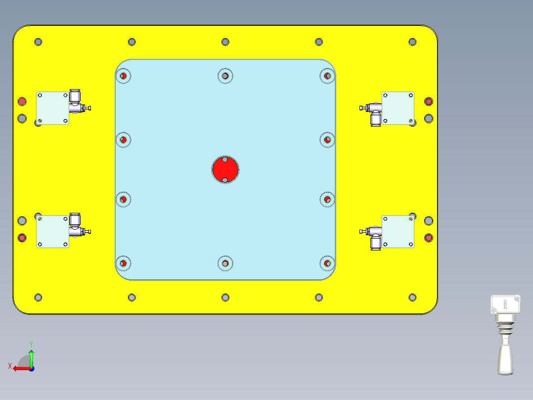 N500-COVER笔记本CNC工装夹具三维模型-CNC4后视图
