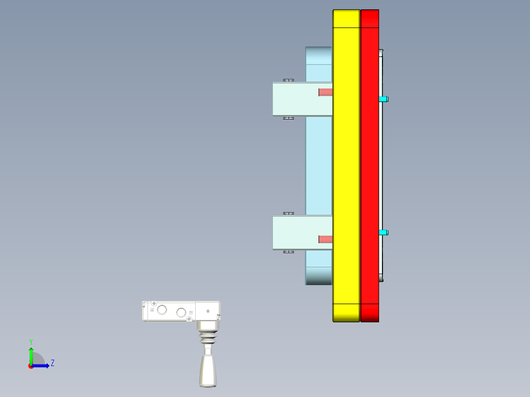 N500-COVER笔记本CNC工装夹具三维模型-CNC4左视图