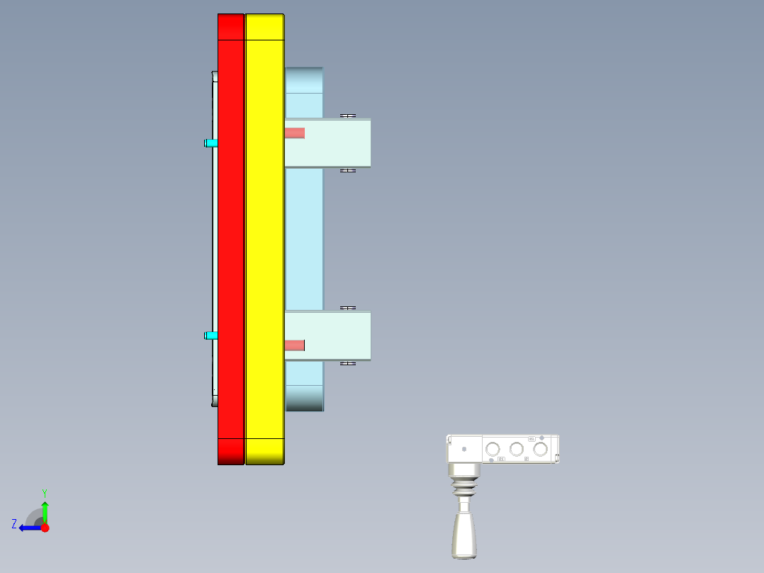 N500-COVER笔记本CNC工装夹具三维模型-CNC4右视图