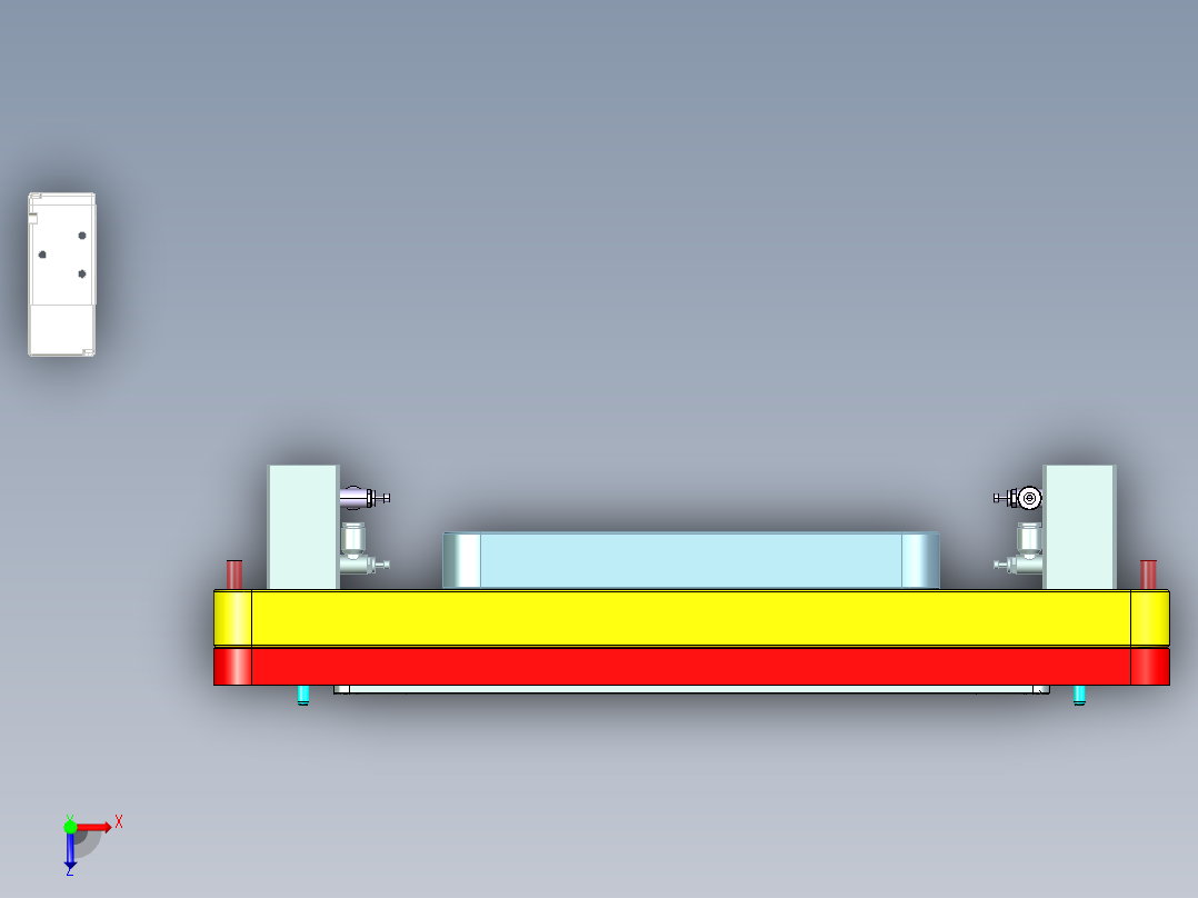 N500-COVER笔记本CNC工装夹具三维模型-CNC4俯视图