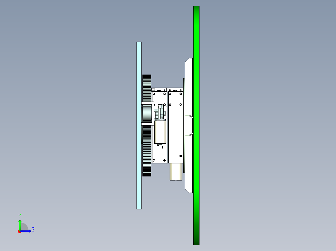 旋转升降转盘设备设计左视图
