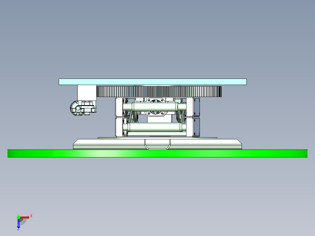 旋转升降转盘设备设计俯视图