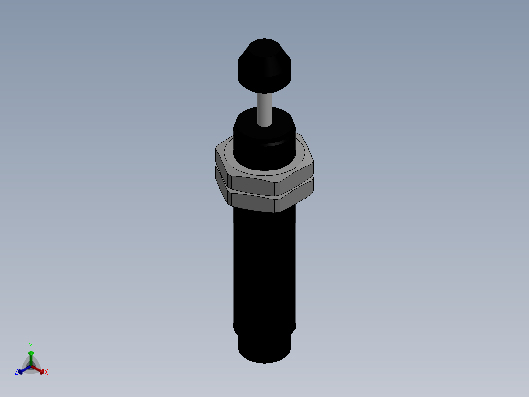 液压缓冲器 亚德客 ACA1210-1正等轴测图