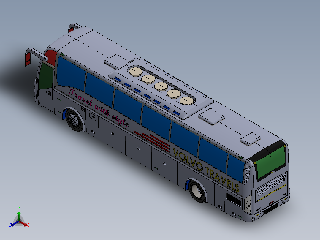 客车、公交车(11)正等轴测图