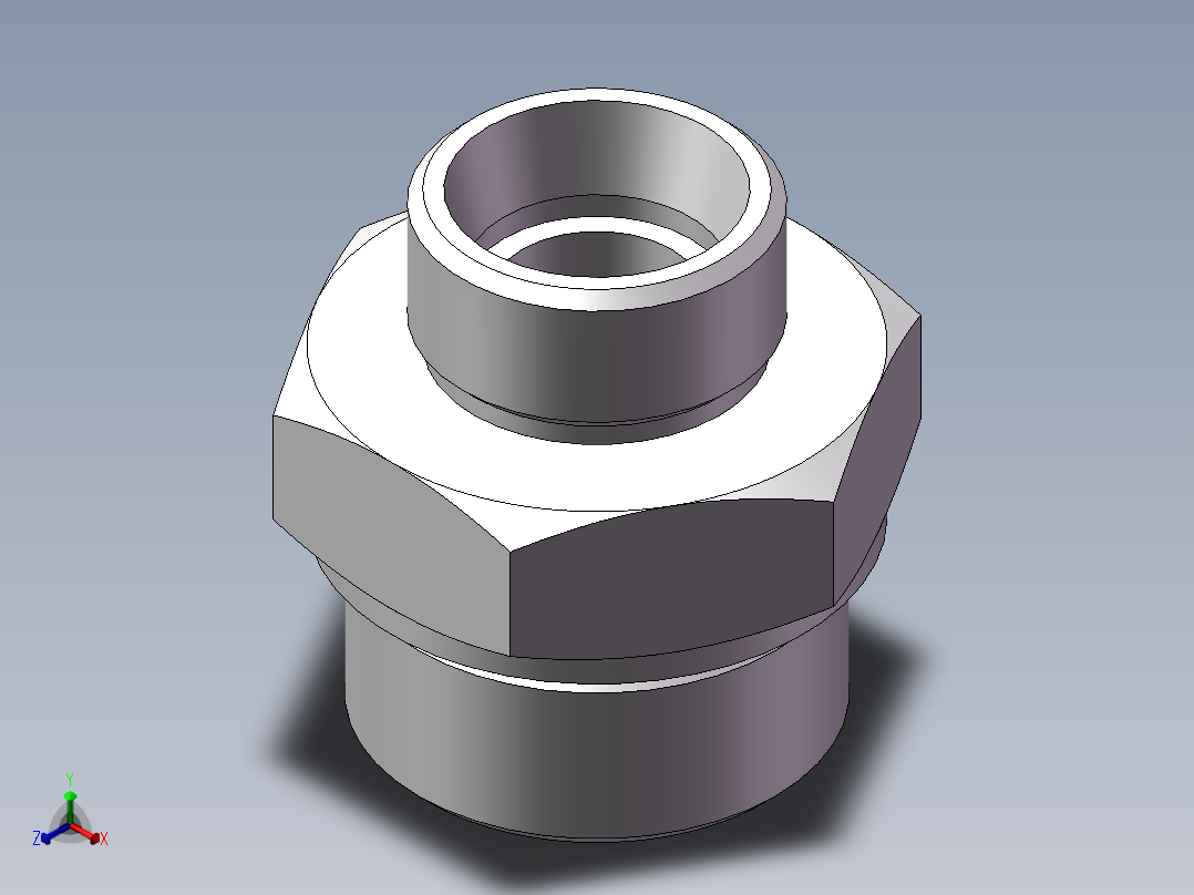 英制管螺纹ED密封、1DB-36-24WD非标主视图