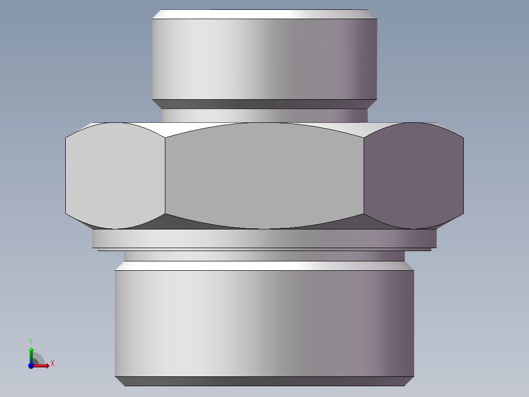 英制管螺纹ED密封、1DB-36-24WD非标前视图