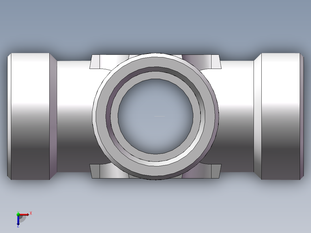 XC+XD 四通接头、XD-42俯视图