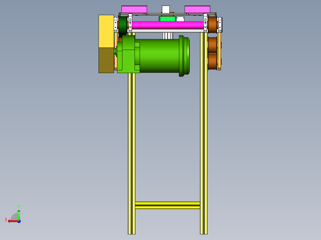 电路板测试流水线后视图