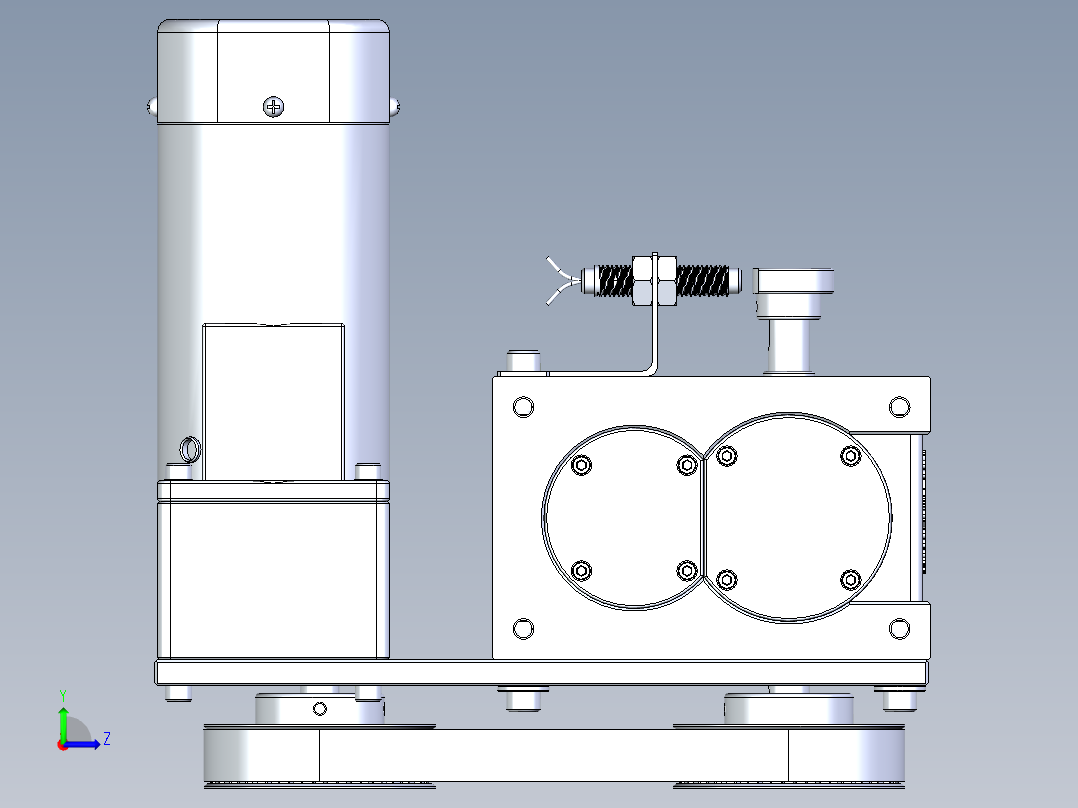 RU60DF配120W意米精密分割器左视图