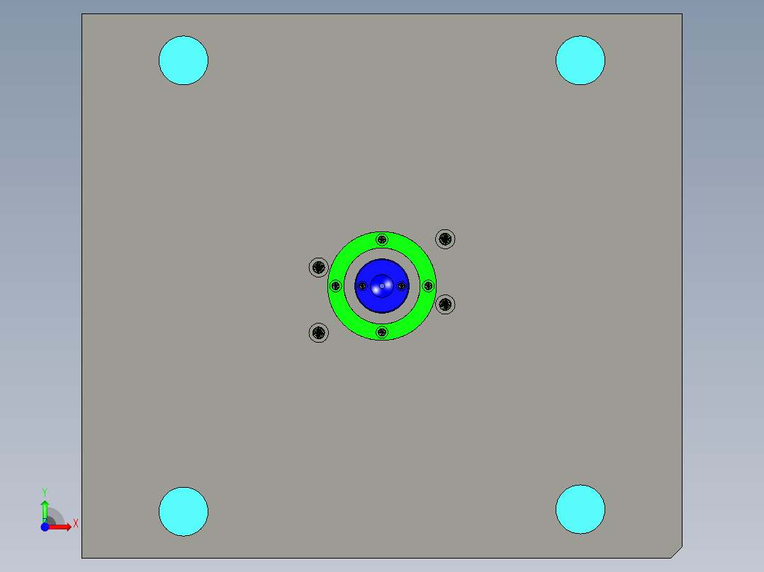 异形塑胶件注塑模具设计前视图