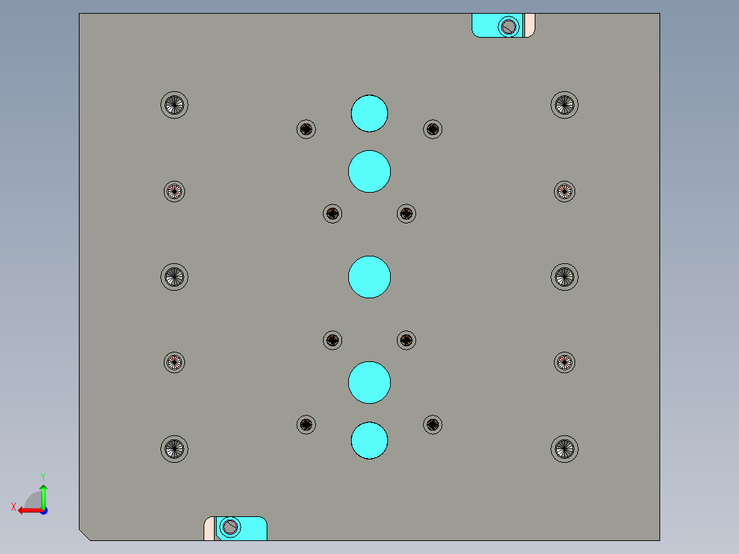 异形塑胶件注塑模具设计后视图