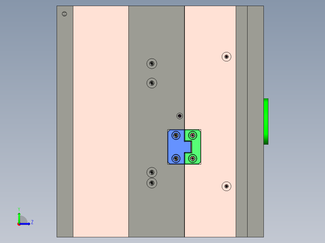 异形塑胶件注塑模具设计左视图