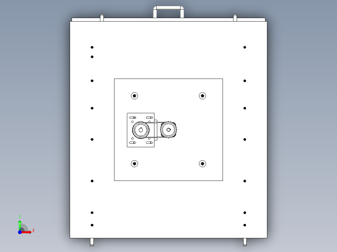 上下料丝杠顶升前视图