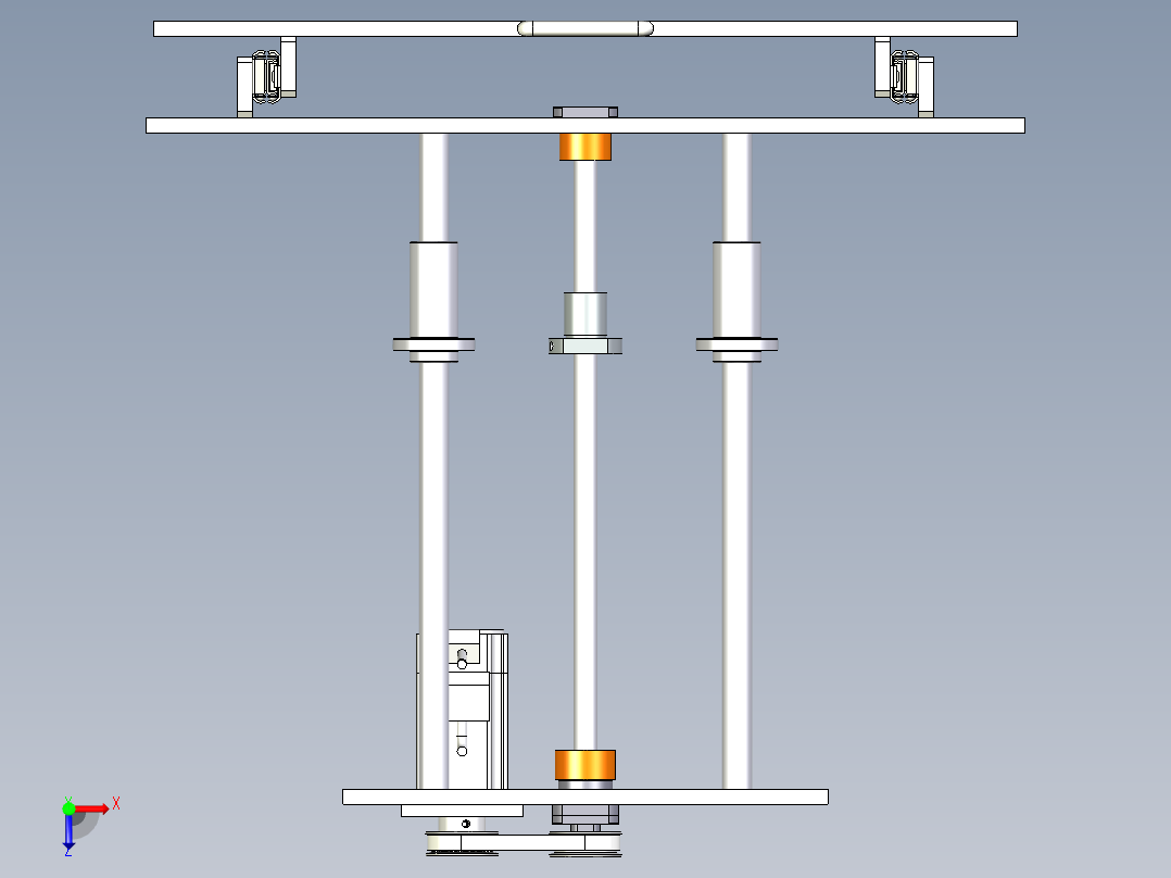 上下料丝杠顶升俯视图